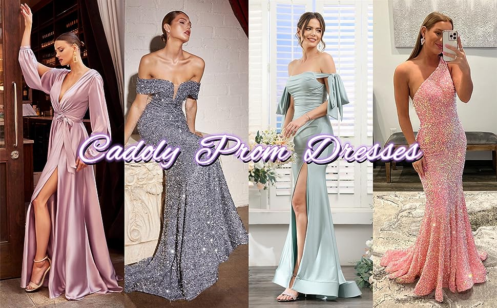 cadoly prom dresses satin prom dress sequin prom dresses