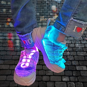 toddler boy girl led light up shoes fiber optic led sneakers