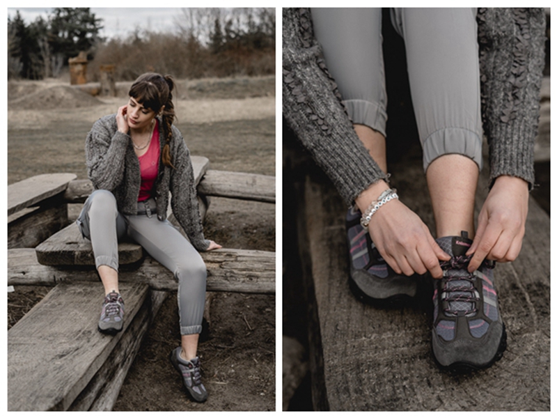 hiking shoes grey women