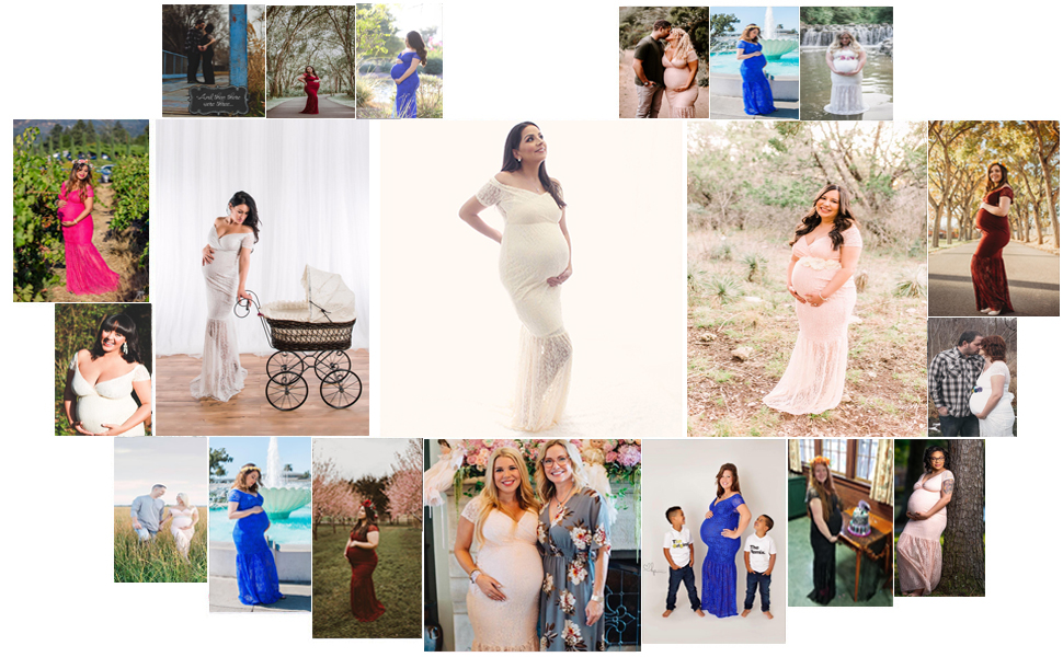 lace party pregnancy gowns