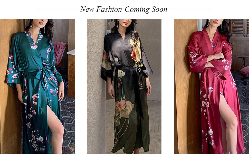long kimono robe long silky robes for women lightweight long robes satin long robe