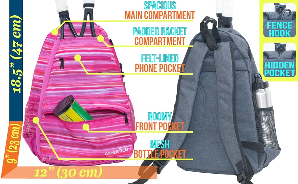 tennis bag pickleball bag backpack racket racquet women ball tenis pinkmen wilson girls  bags kids 