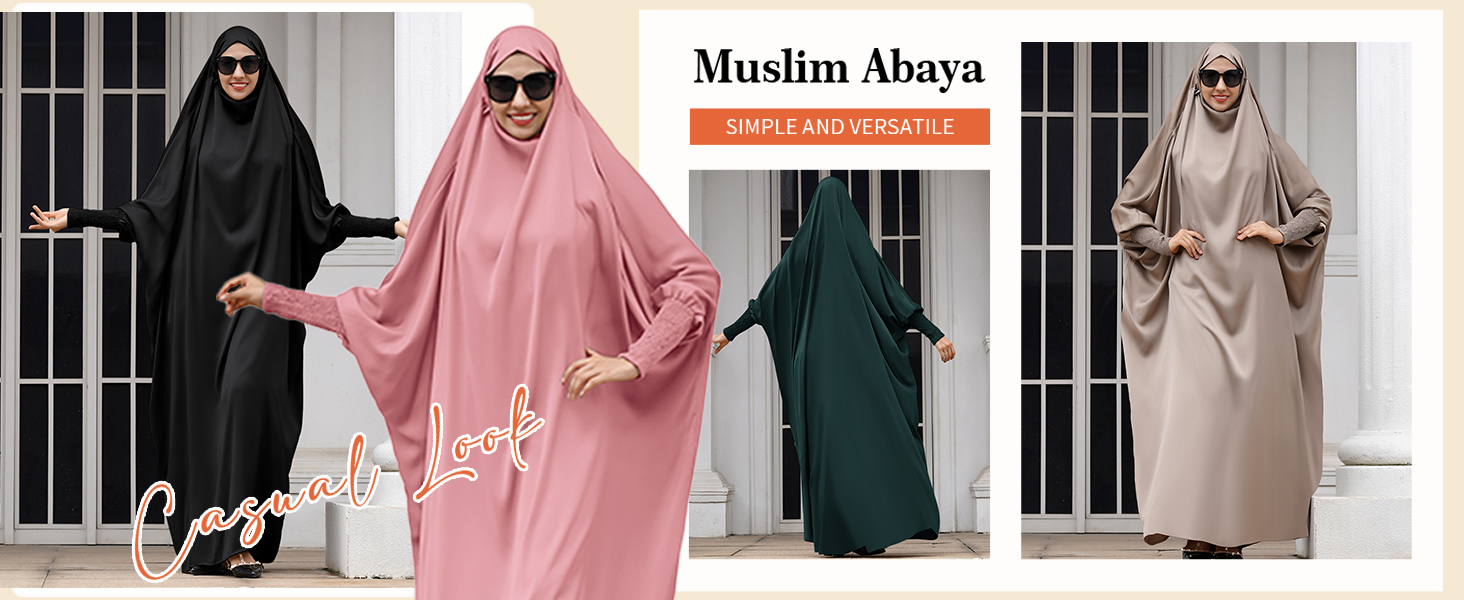 Muslim Abayas Dresses for Women One Piece Prayer Dress Islamic Dubai Robe Kaftan Prayer Clothing