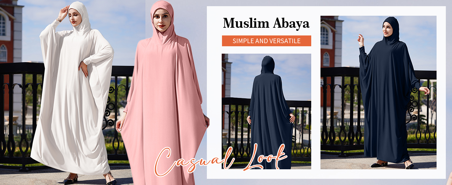 Muslim Abayas Dresses for Women One Piece Prayer Dress Islamic Dubai Robe Kaftan Prayer Clothing