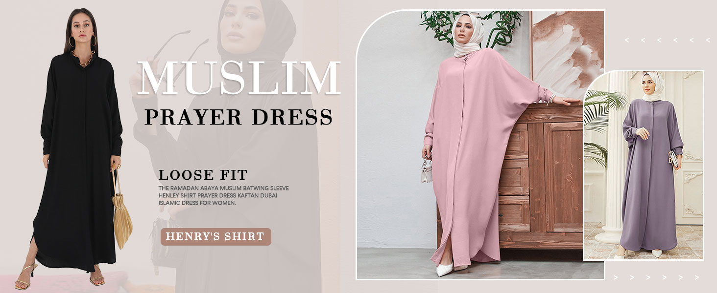 Abaya Dress for Women Muslim Set Long Sleeve Islamic Dress Shirt with Pants 2PCS Prayer Clothes