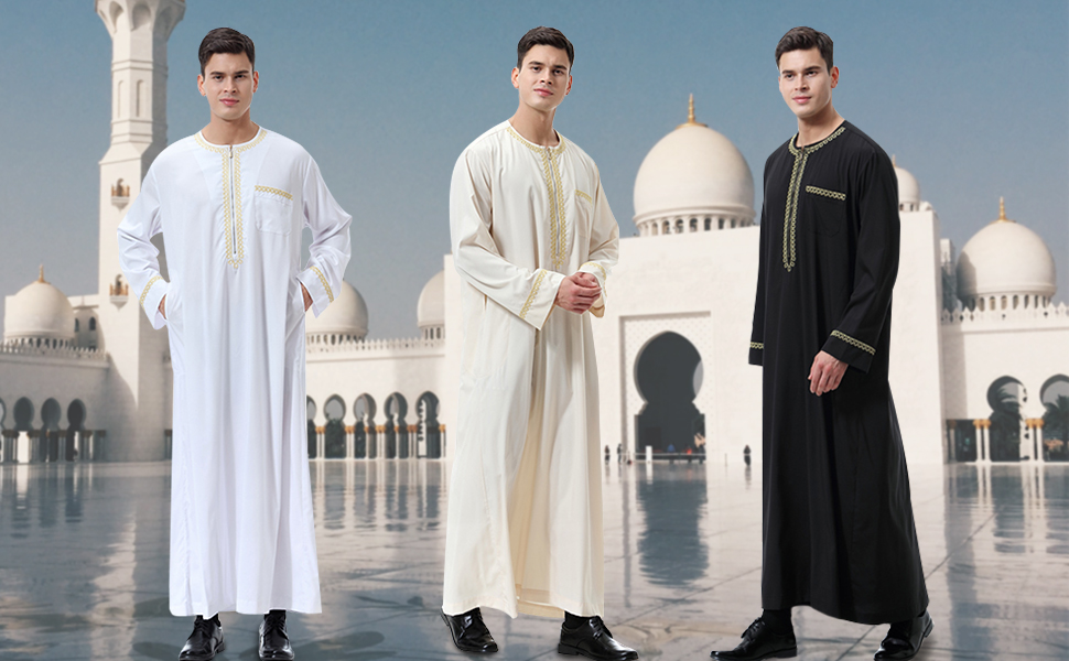 Mens Clothing Kaftan Maxi-Muslim Male Shirt 